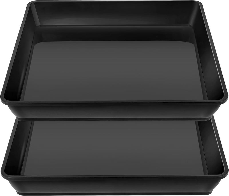 LWALRS Square Plant Saucer 16 Inch 2 Pack, Duty Plastic Plant Saucer, Heavy Duty Plant Pot Saucers, Garden Large Deep Plant Trays for Pots, Planters for Indoors and Outdoors Plants. - Image 1